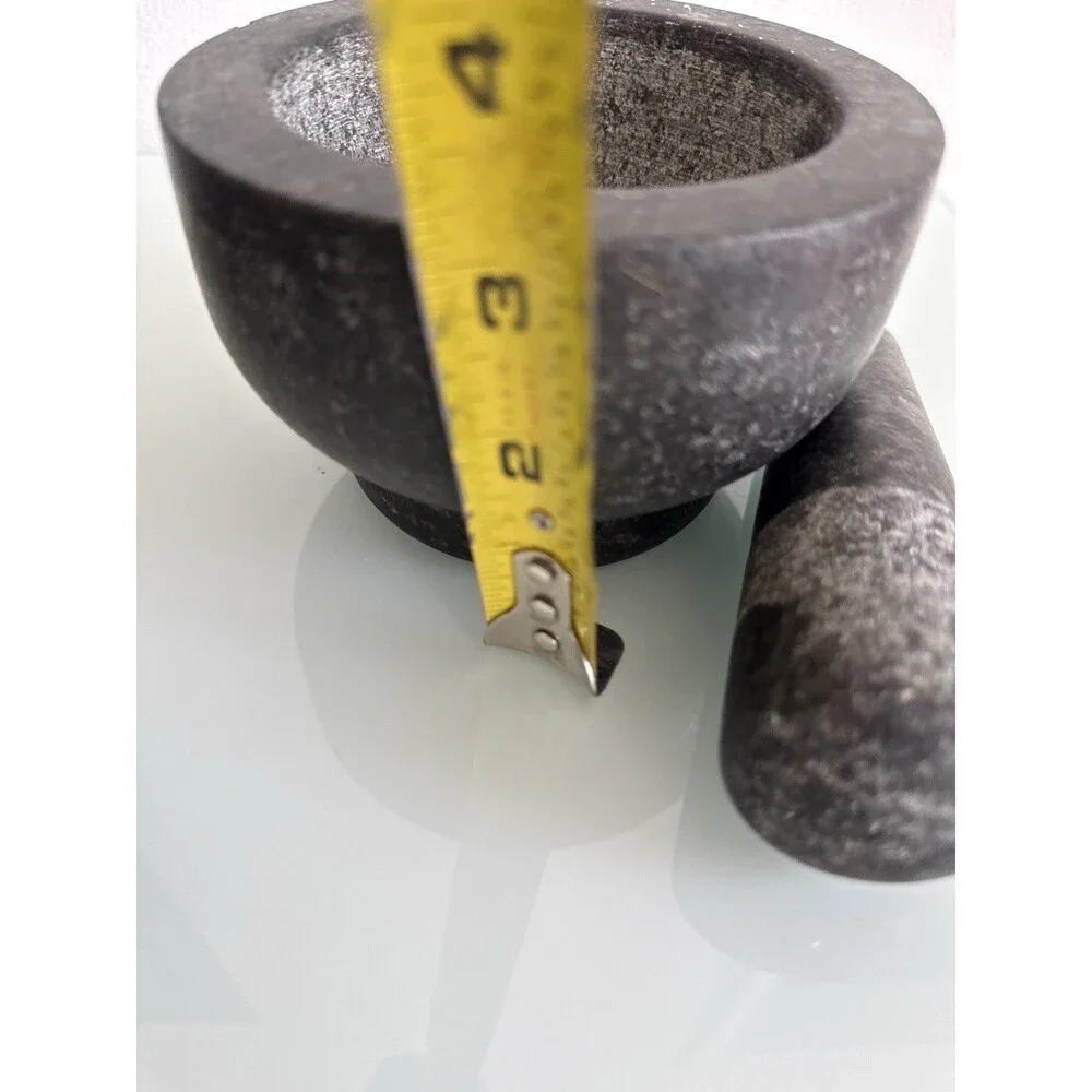 Cole & Mason Style Granite Mortar & Pestle Heavy Stone Boho Kitchen Decor